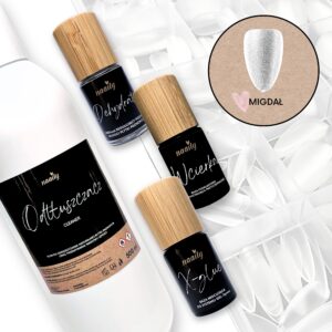 zestaw tipsów do paznokci, tipsy migdał