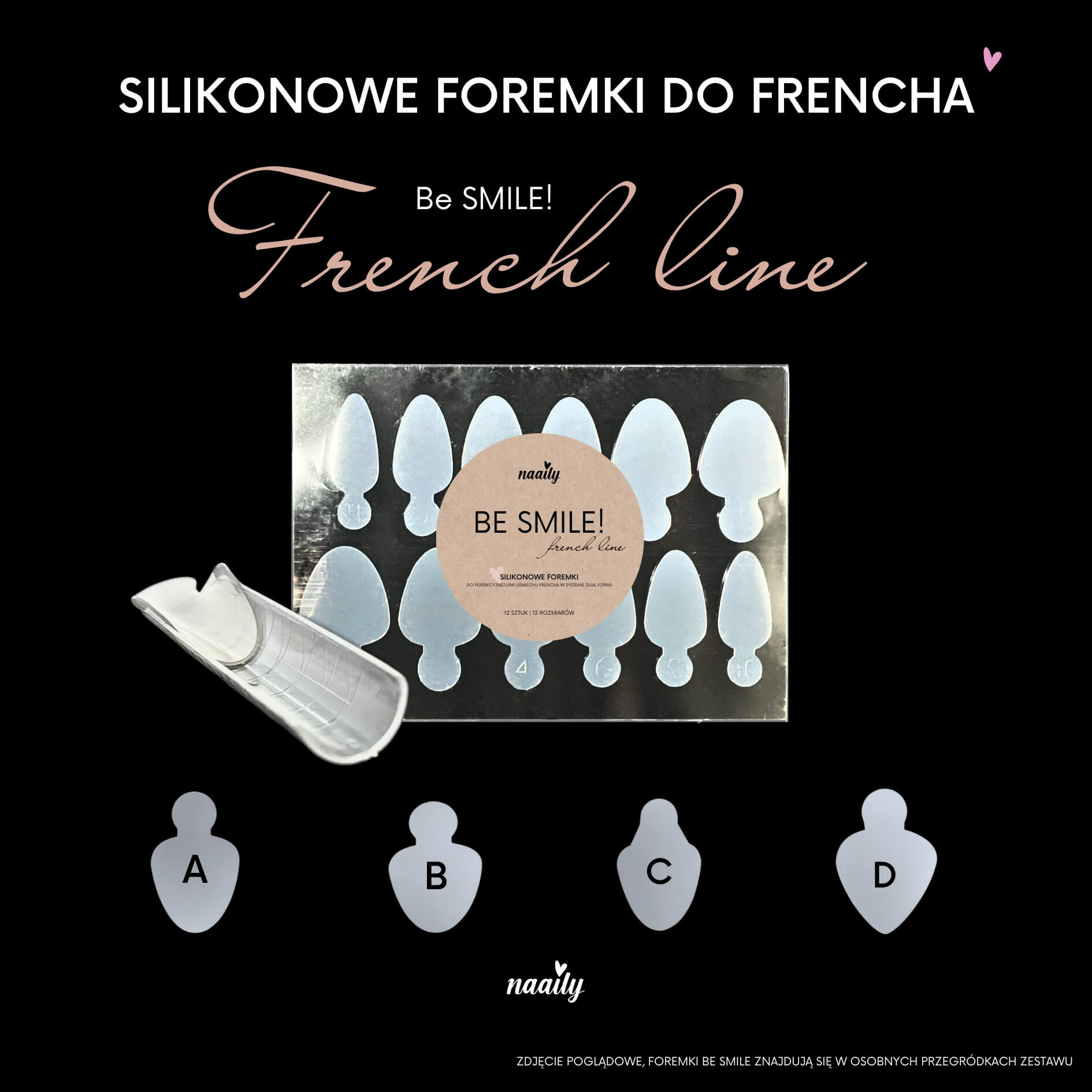 DUAL FRENCH SET: zestaw dual form i silikonowych foremek do frencha BE SMILE! FRENCH line - obrazek 7