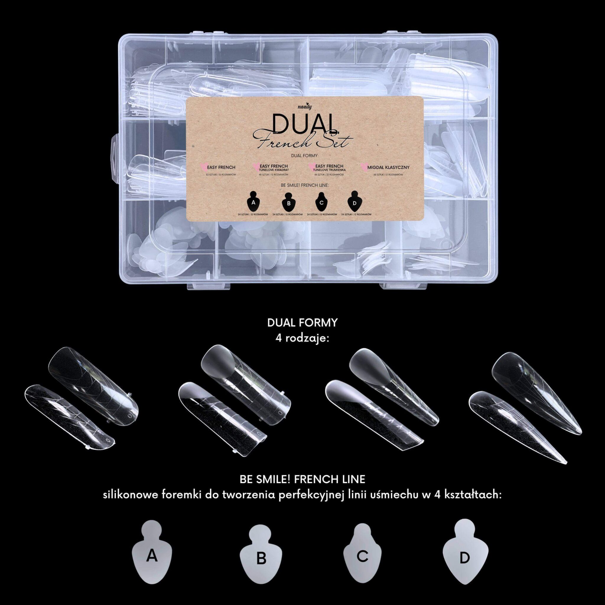 DUAL FRENCH SET: zestaw dual form i silikonowych foremek do frencha BE SMILE! FRENCH line - obrazek 2