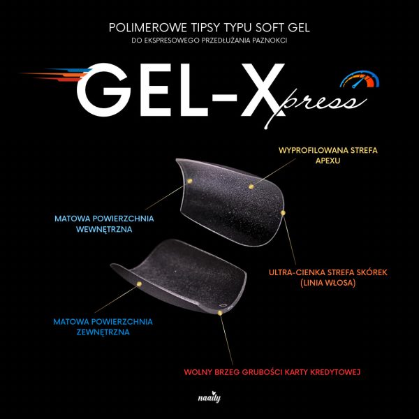 Gel-Xpress | metoda „Soft Gel Tips”- MIĘKKI KWADRAT - obrazek 3