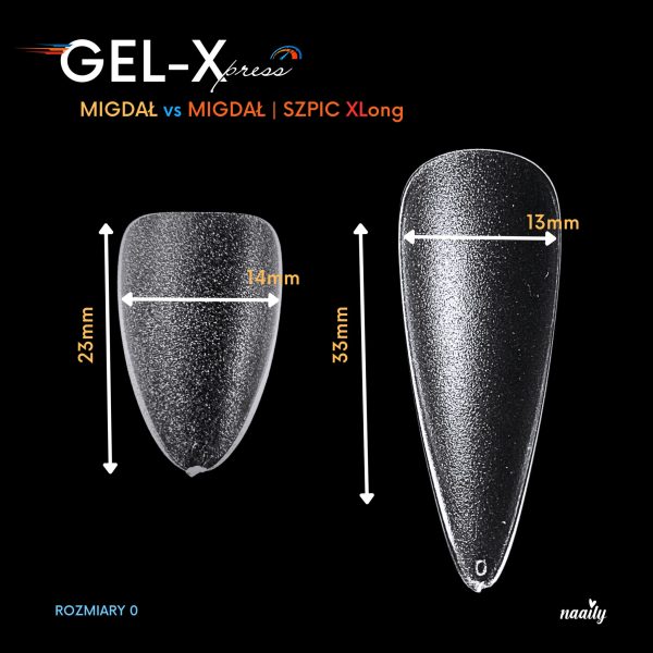 Gel-Xpress | metoda „Soft Gel Tips”- MIGDAŁ | SZPIC XLong - obrazek 3