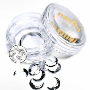 Pradawna Luna 01 - księżyce metalowe 10 szt srebrne