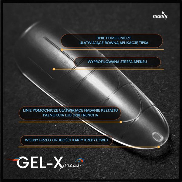 Gel-Xpress - MIGDAŁ | OVAL XXL EASY FRENCH - obrazek 2