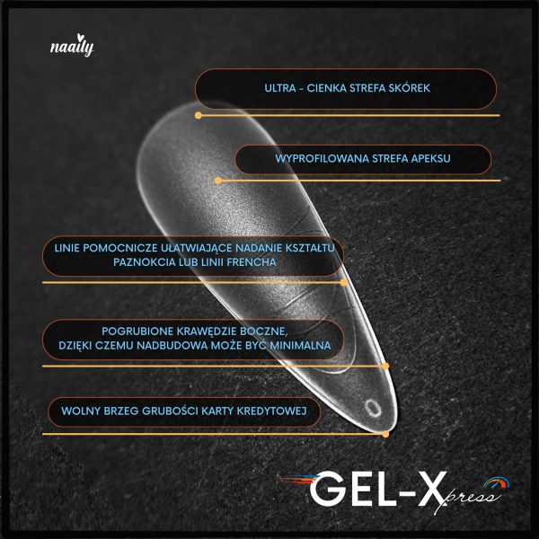 Gel-Xpress - MIGDAŁ | SZPIC XLong EASY FRENCH - obrazek 2