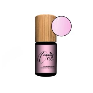 Lakier hybrydowy pudrowy róż Naaily One 002 - jasnoróżowy odcień nude, stylizacja paznokci, manicure hybrydowy, pastelowy lakier hybrydowy