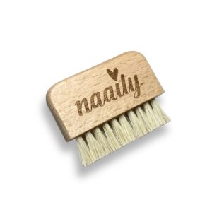 Szczoteczka do paznokci do usuwania pyłu z płytki i skórek po opracowaniu paznokci ergonomiczna, lekka, z miękkim włosiem idealna do manicure hybrydowego i żelowego